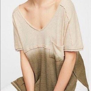 Free People We The Free Sun Dial Ombré Waffle Top